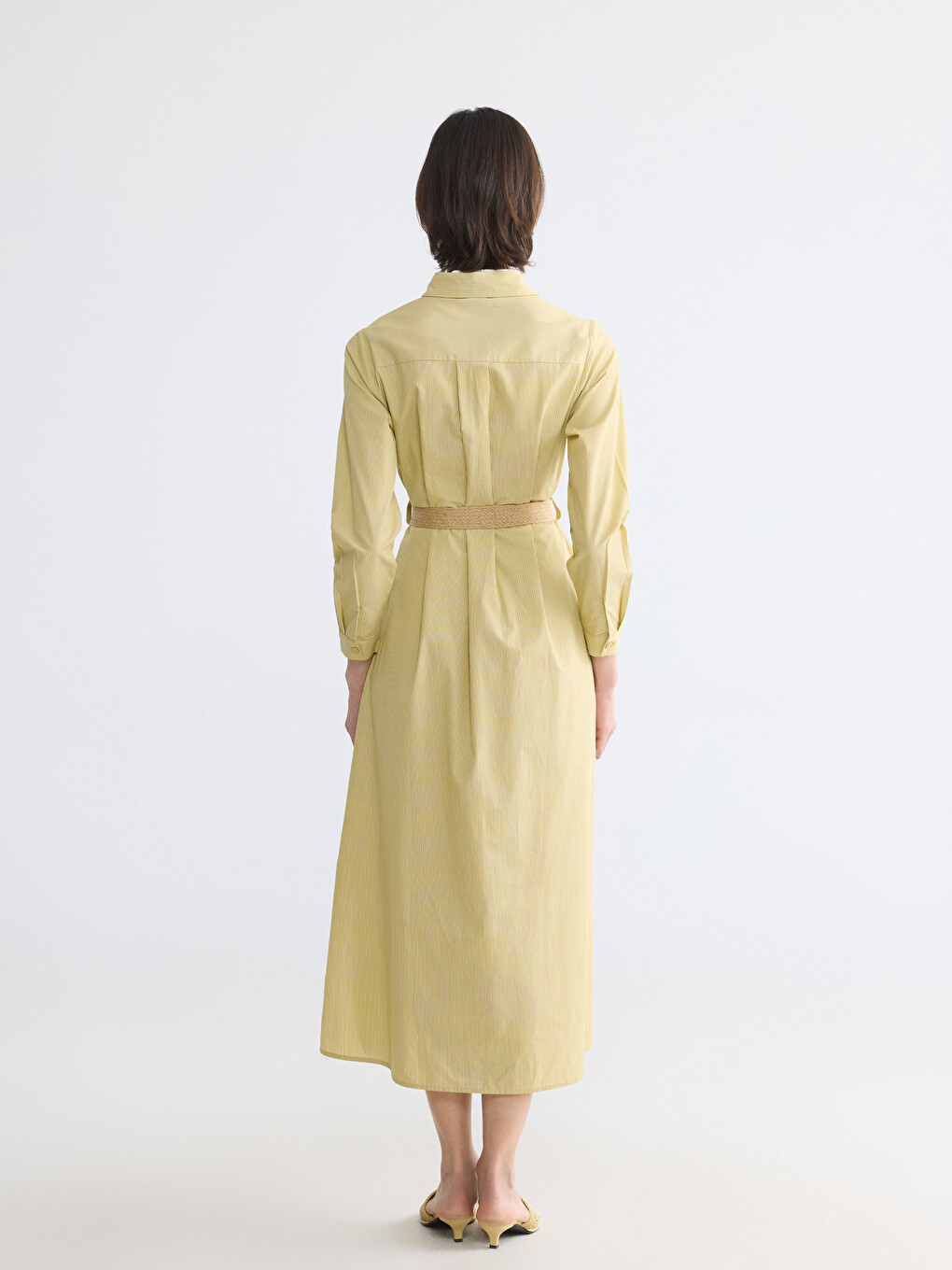 Frau Grün Hemdblusenkleid-3