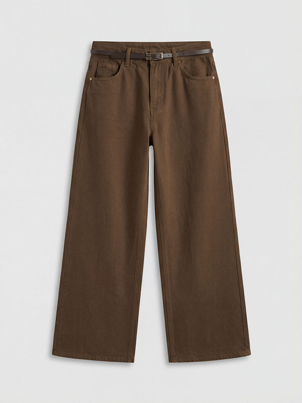 Haki Wideleg Kadın Jean Pantolon	