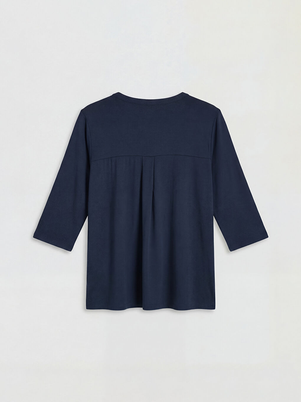 Lacivert Kaçık Yaka Bluz-5