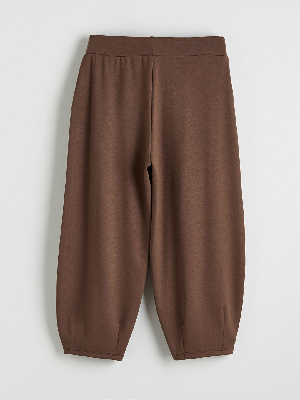 Kahverengi Beli Lastikli Soft Touch Kadın Eşofman Altı-1