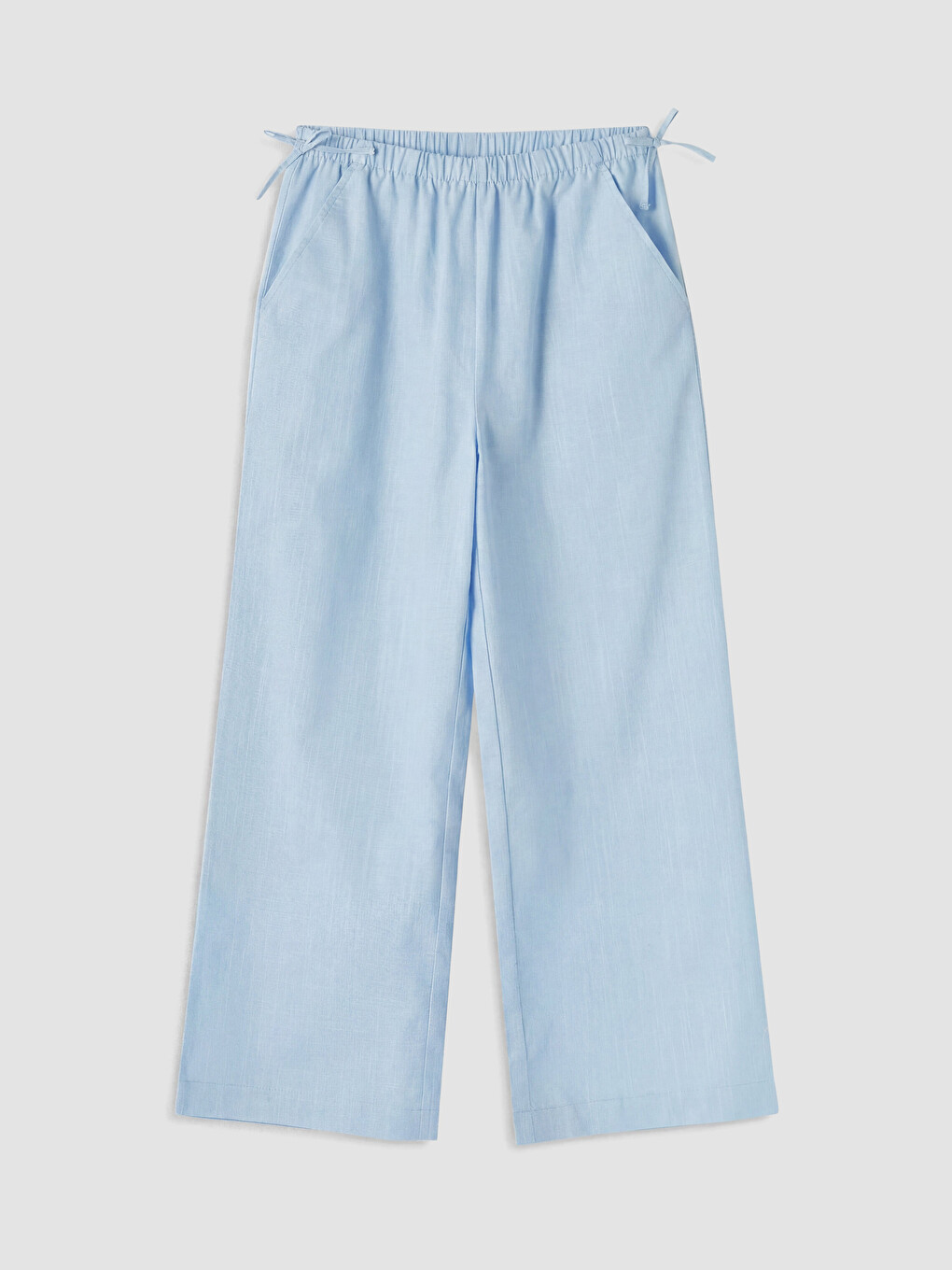 Pantaloni Wideleg din Poplin pentru Fete