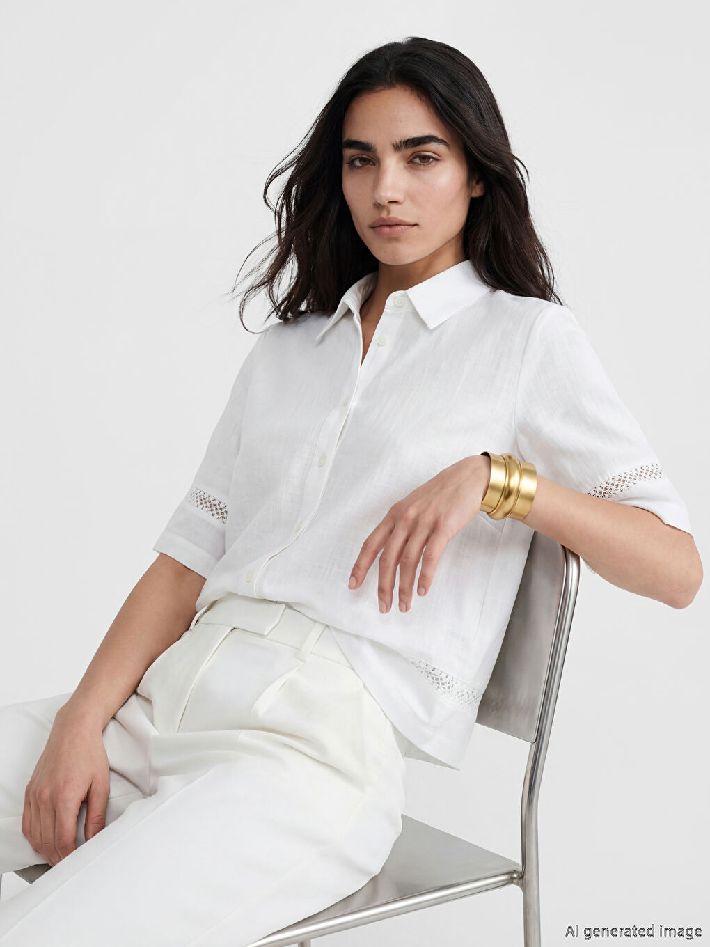 Chemise Femme à Détails en Dentelle