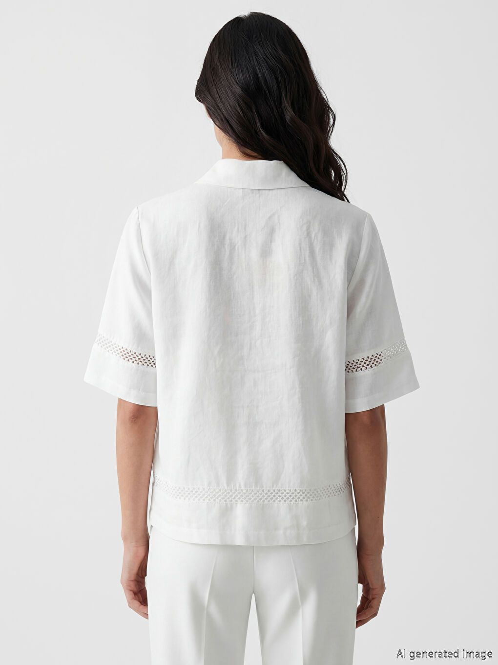 Chemise Femme à Détails en Dentelle-3