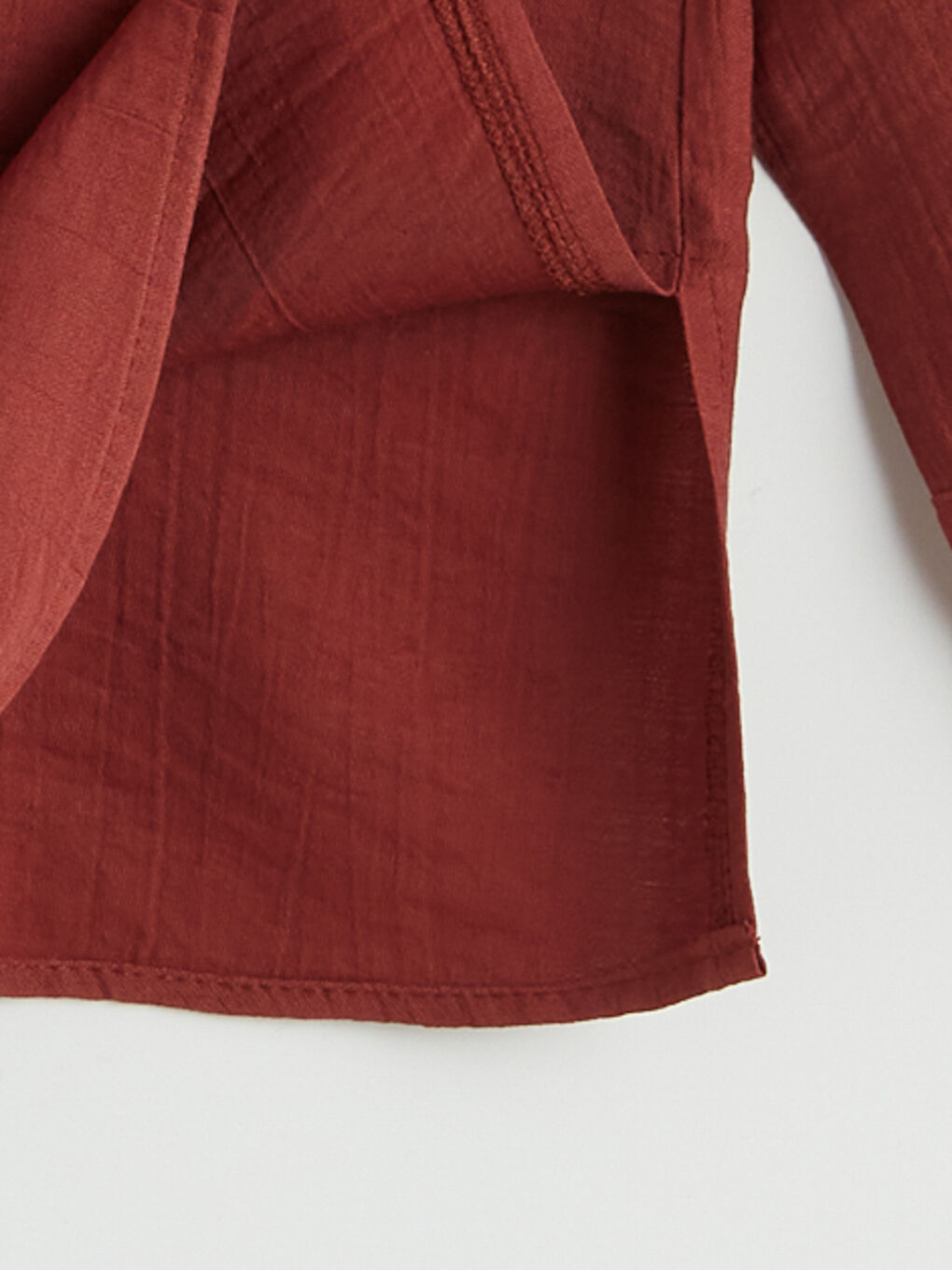 Kahverengi Dokulu Kadın Gömlek-10