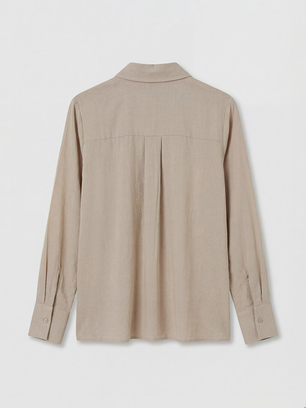 Bej Dokulu Kadın Gömlek-5