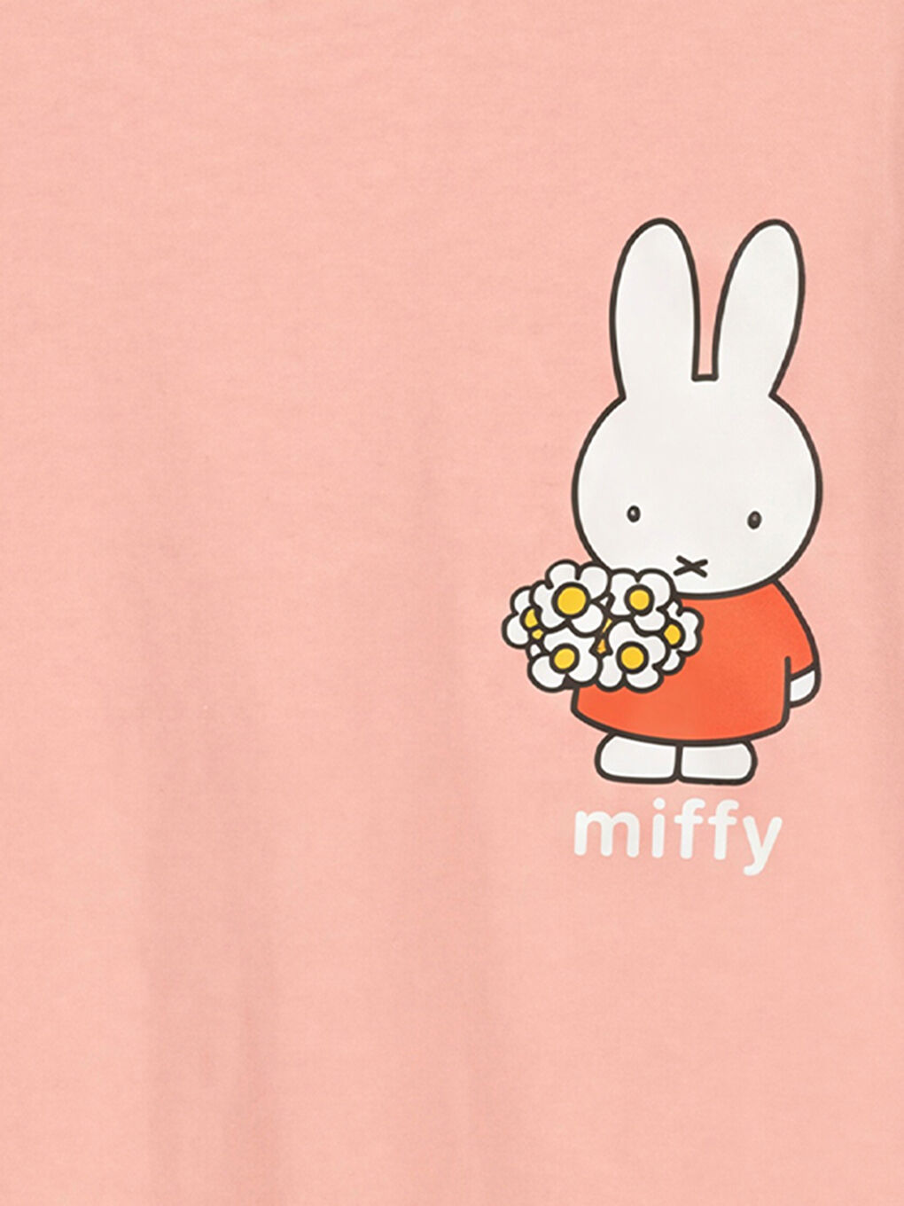 Mercan Miffy Baskılı Kız Çocuk Penye Tişört-2
