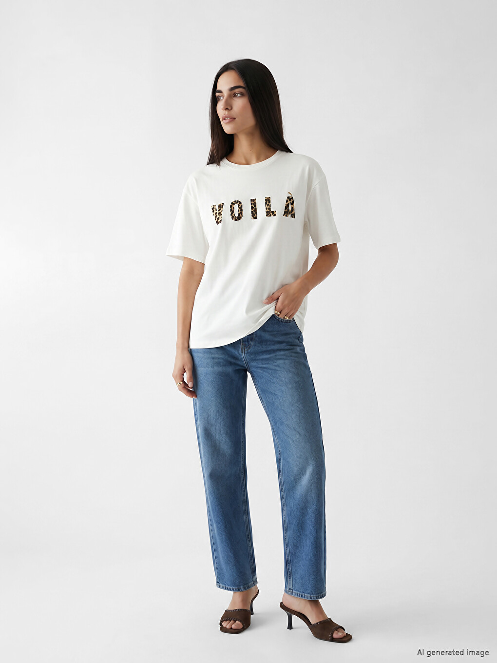 Μπλουζάκι Για Γυναίκες Oversize Από 100% Βαμβάκι-1
