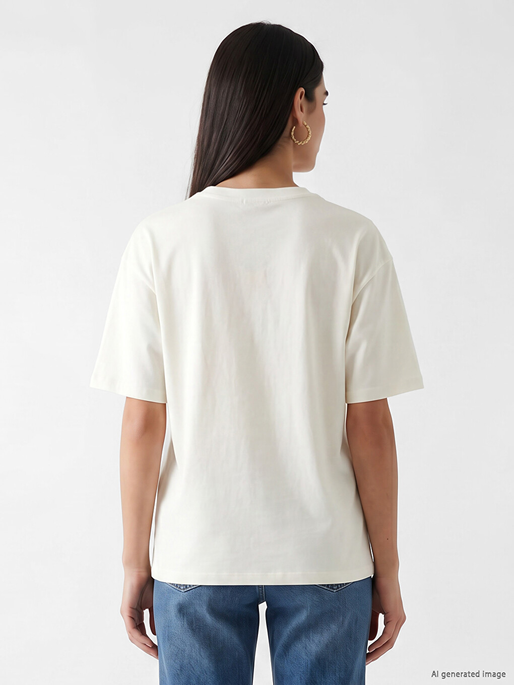 Μπλουζάκι Για Γυναίκες Oversize Από 100% Βαμβάκι-3