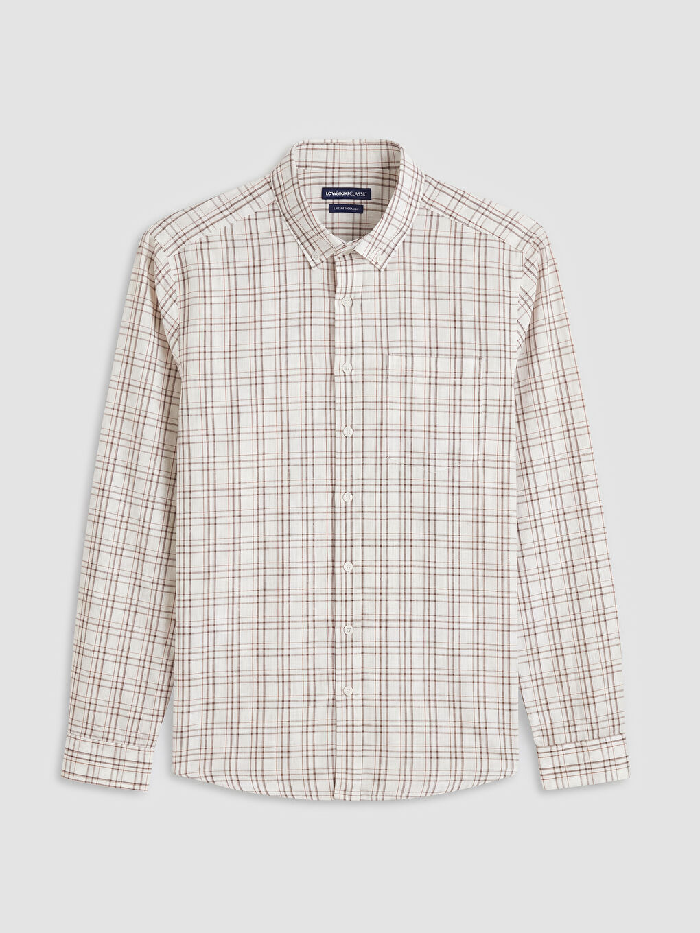 Kahverengi Regular Fit Ekose Erkek Gömlek