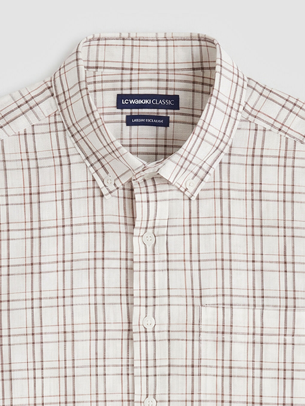 Kahverengi Regular Fit Ekose Erkek Gömlek-2