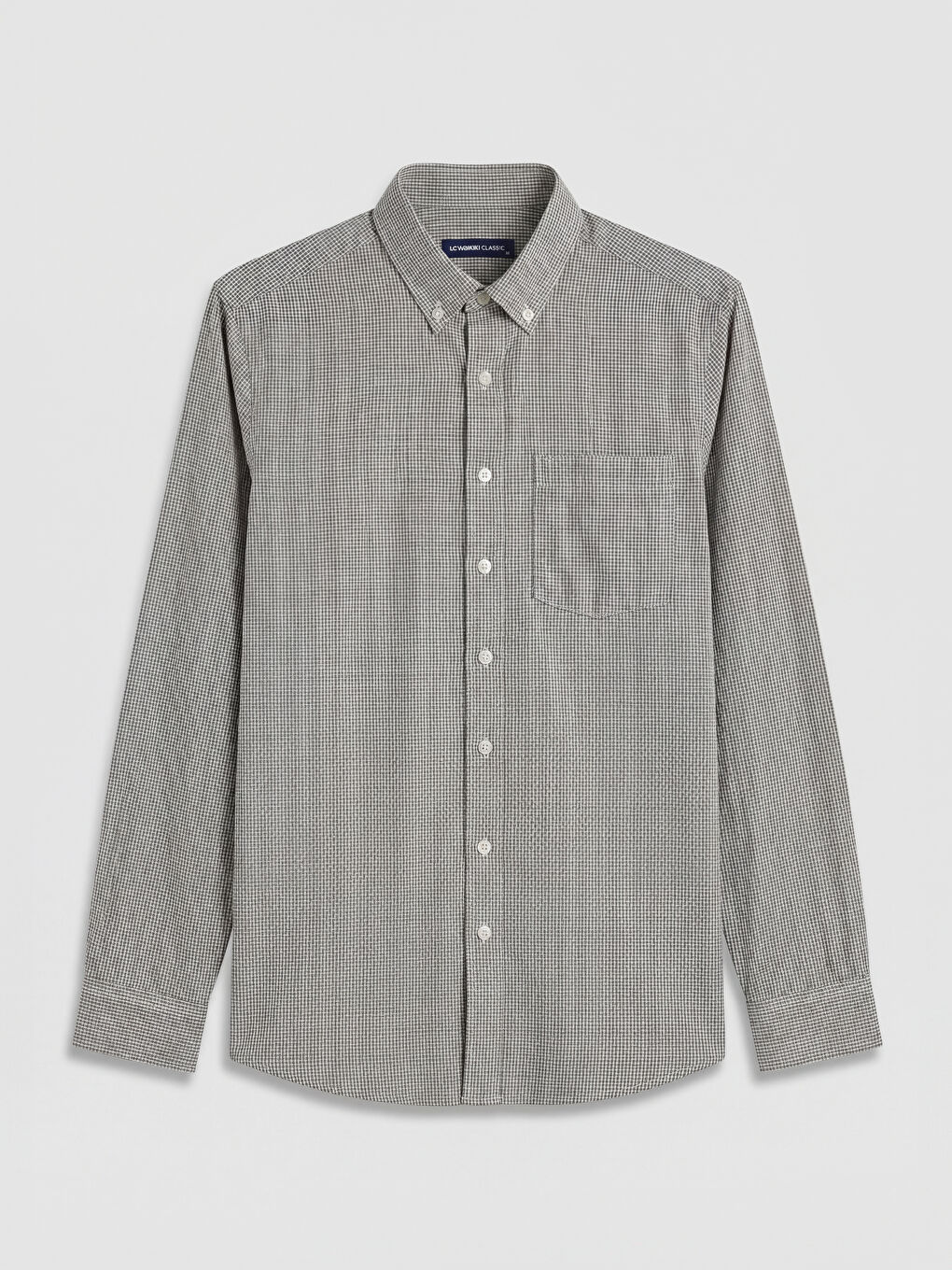 Bej Regular Fit Desenli Erkek Gömlek-4