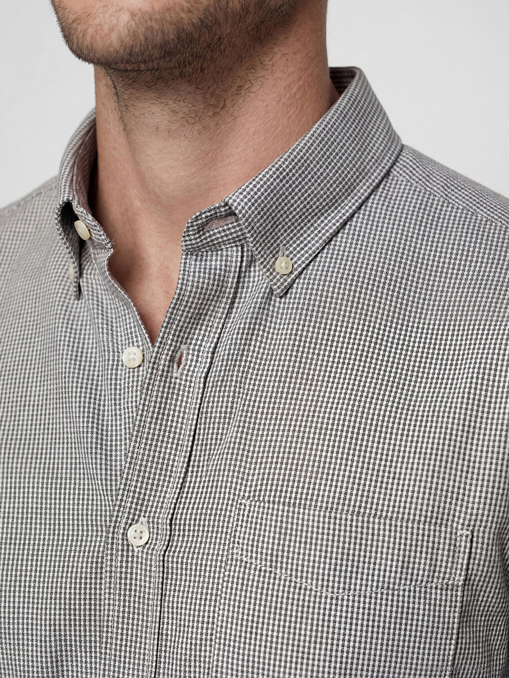 Bej Regular Fit Desenli Erkek Gömlek-2