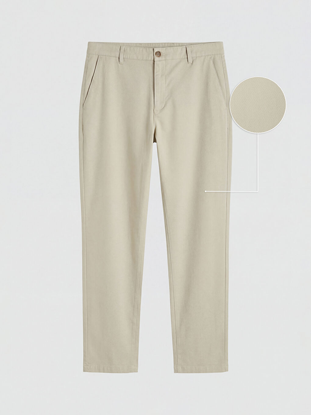 Bej Slim Fit Erkek Gabardin Pantolon