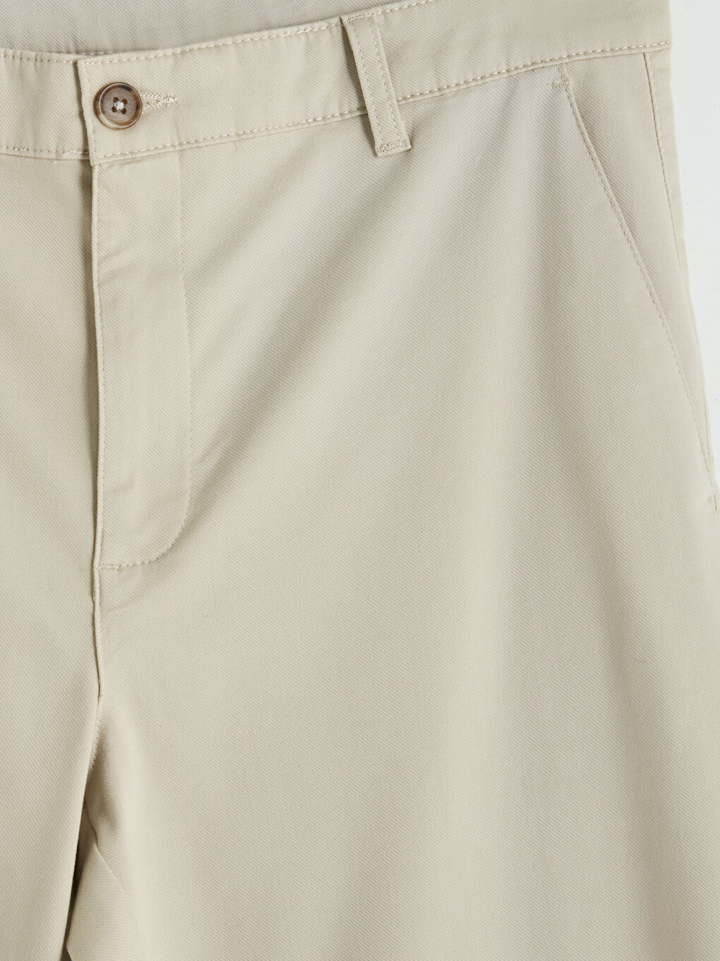Bej Slim Fit Erkek Gabardin Pantolon-2