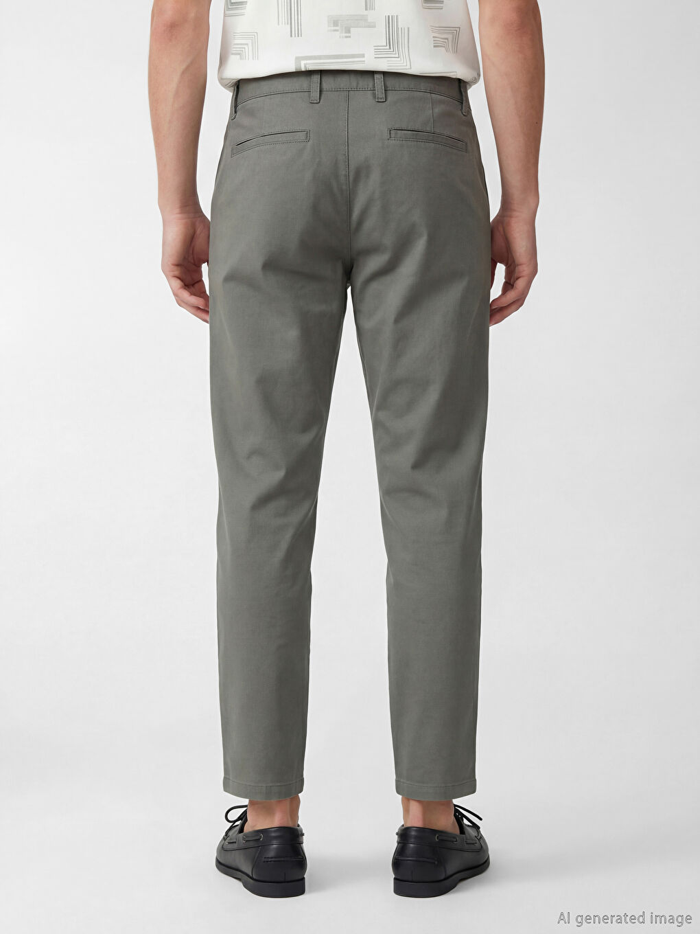 Yeşil Slim Fit Gabardin Erkek Pantolon-3