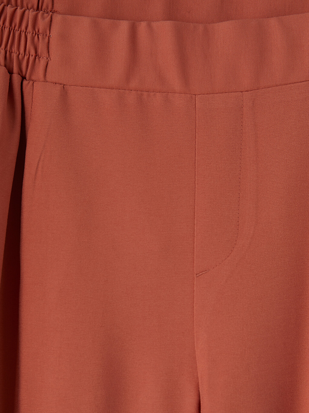 Elastic Waist Wide Leg Women's Trousers-5