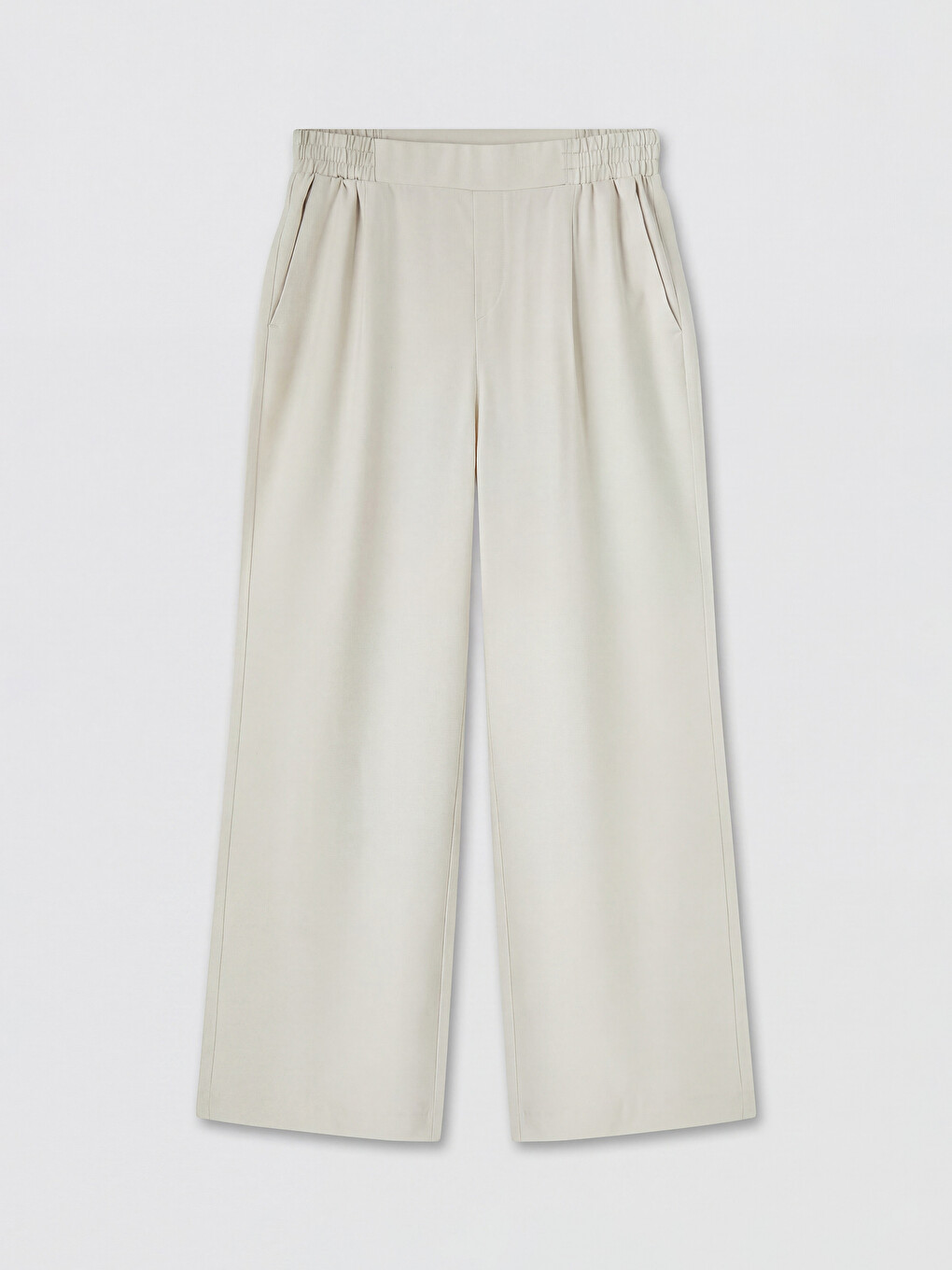 Elastic Waist Wide Leg Women's Trousers-4