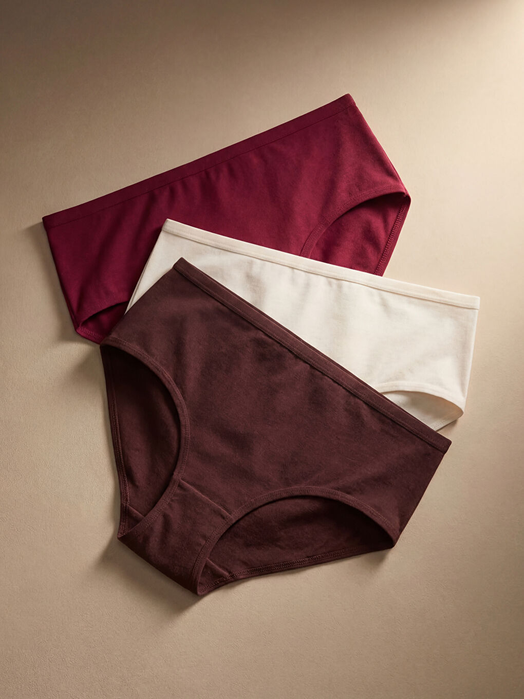 Mürdüm Düz Klasik Külot 3'lü