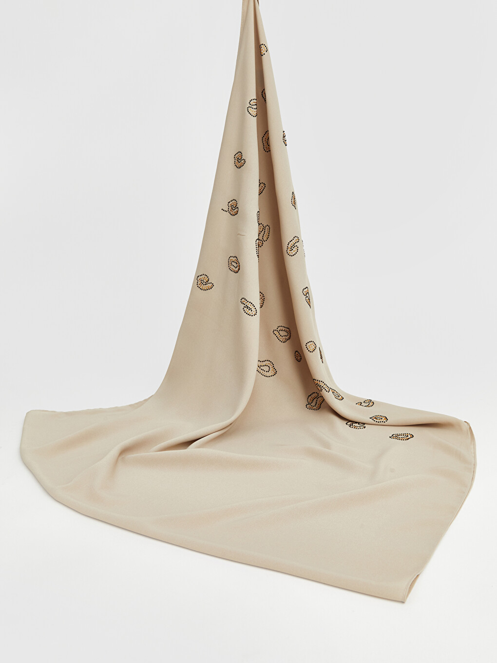 Stone Embroidered Patterned Women's Shawl