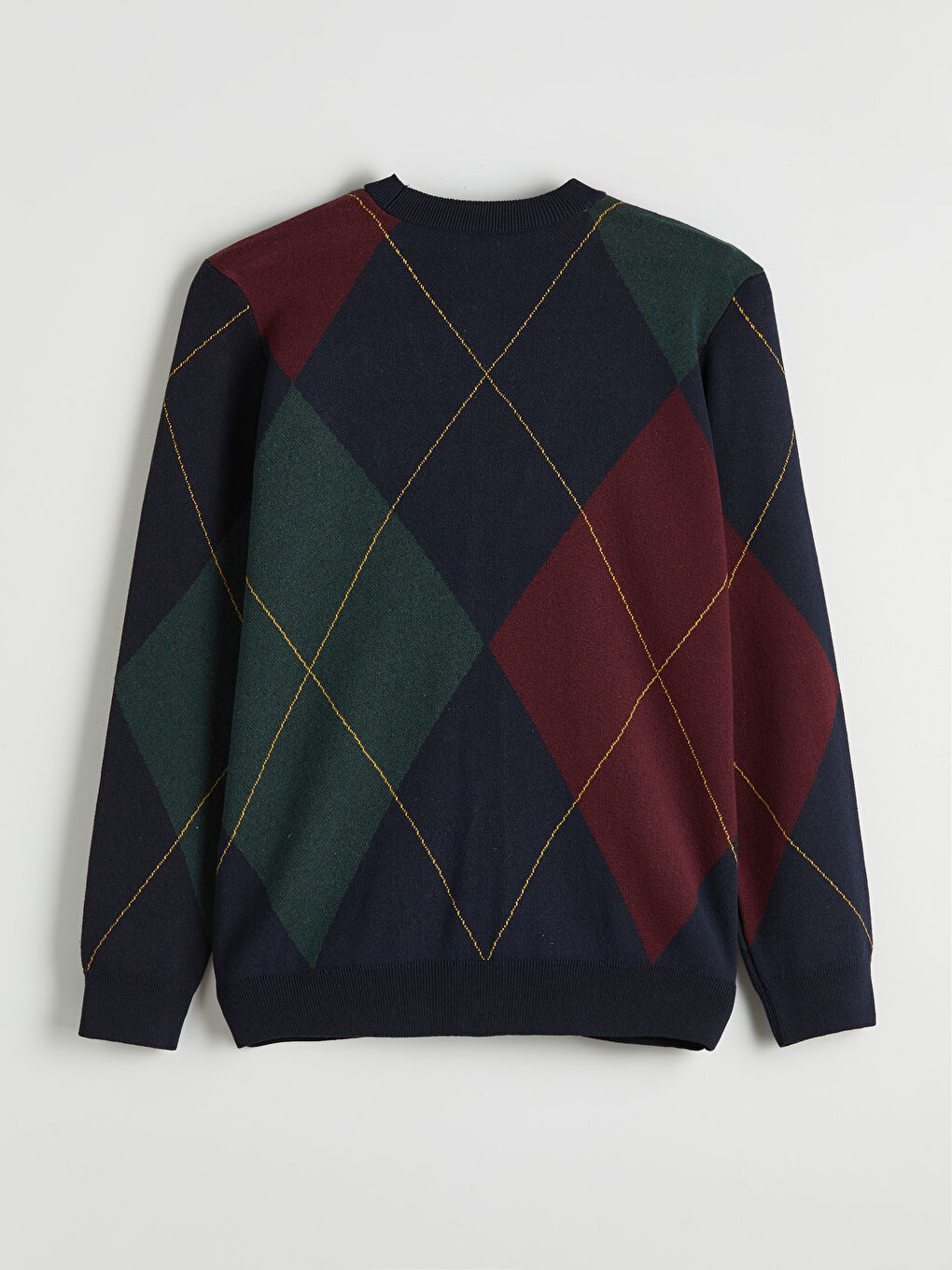 Lacivert Standart Kalıp V Yaka Erkek Triko Hırka-1