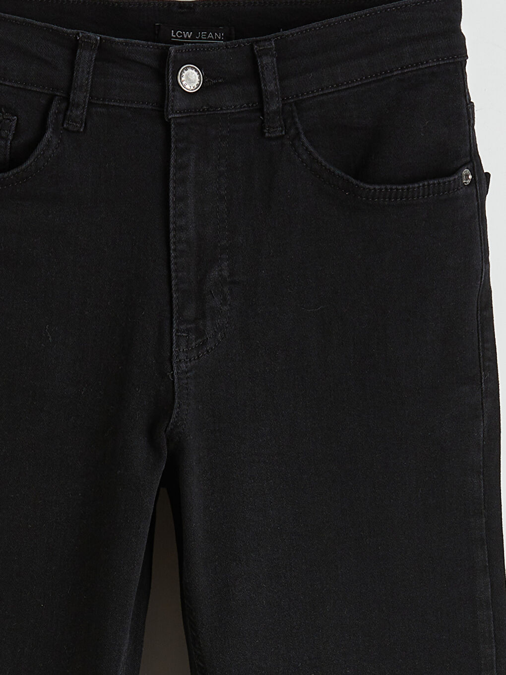 Siyah Yüksek Bel Flare Kadın Jean Pantolon-2