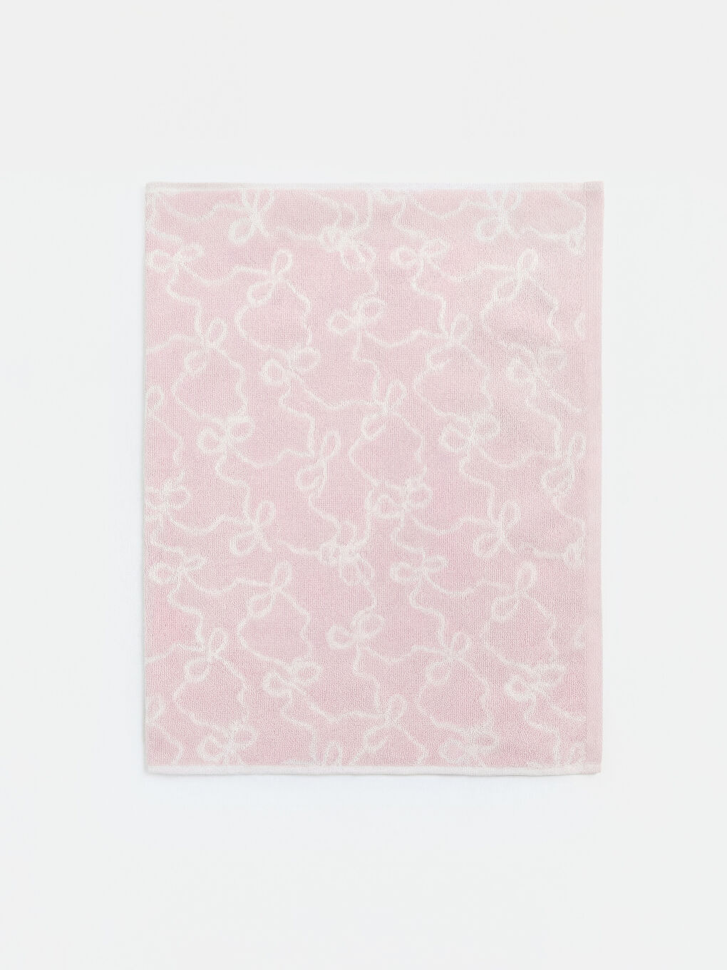 Pembe Fiyonk Desenli Yüz Havlusu 50x80 cm-1