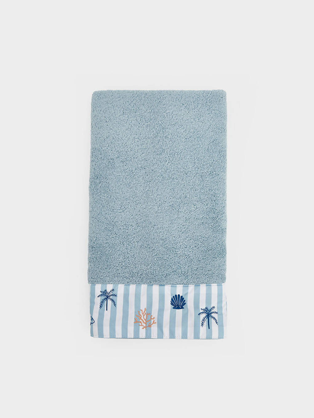 Oyster Embroidered Cotton Hand Towel 50x80 cm-2