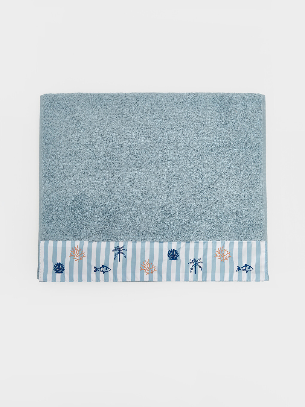 Oyster Embroidered Cotton Hand Towel 50x80 cm-4