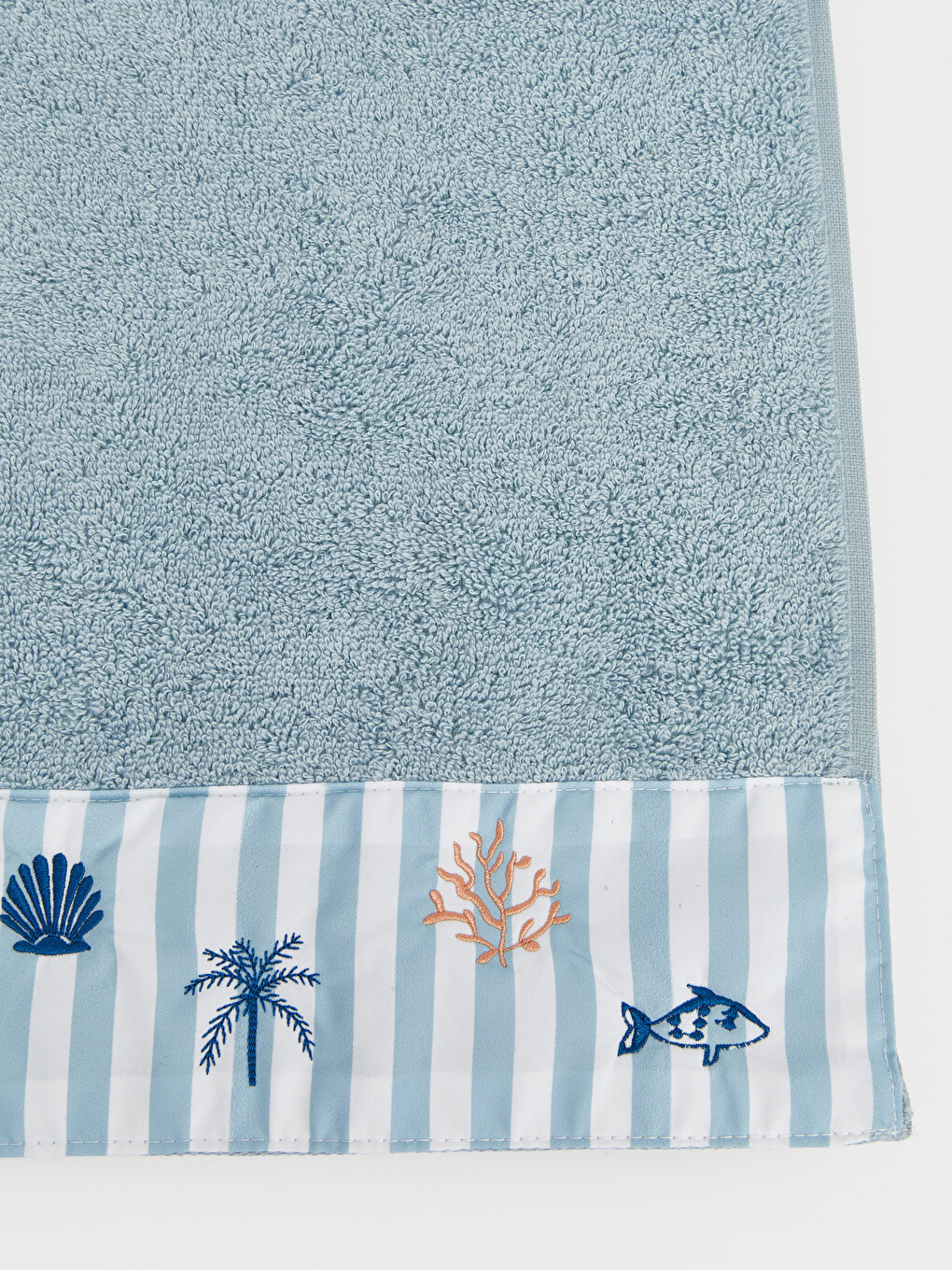 Oyster Embroidered Cotton Hand Towel 50x80 cm-5