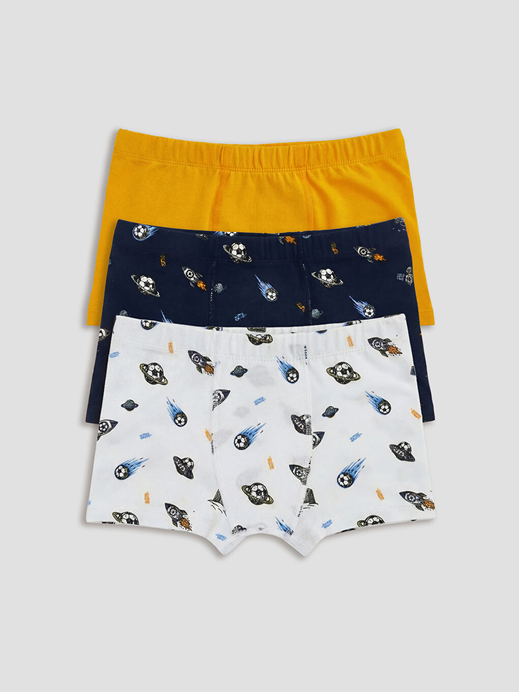 Beyaz Erkek Çocuk 3'lü Boxer-1