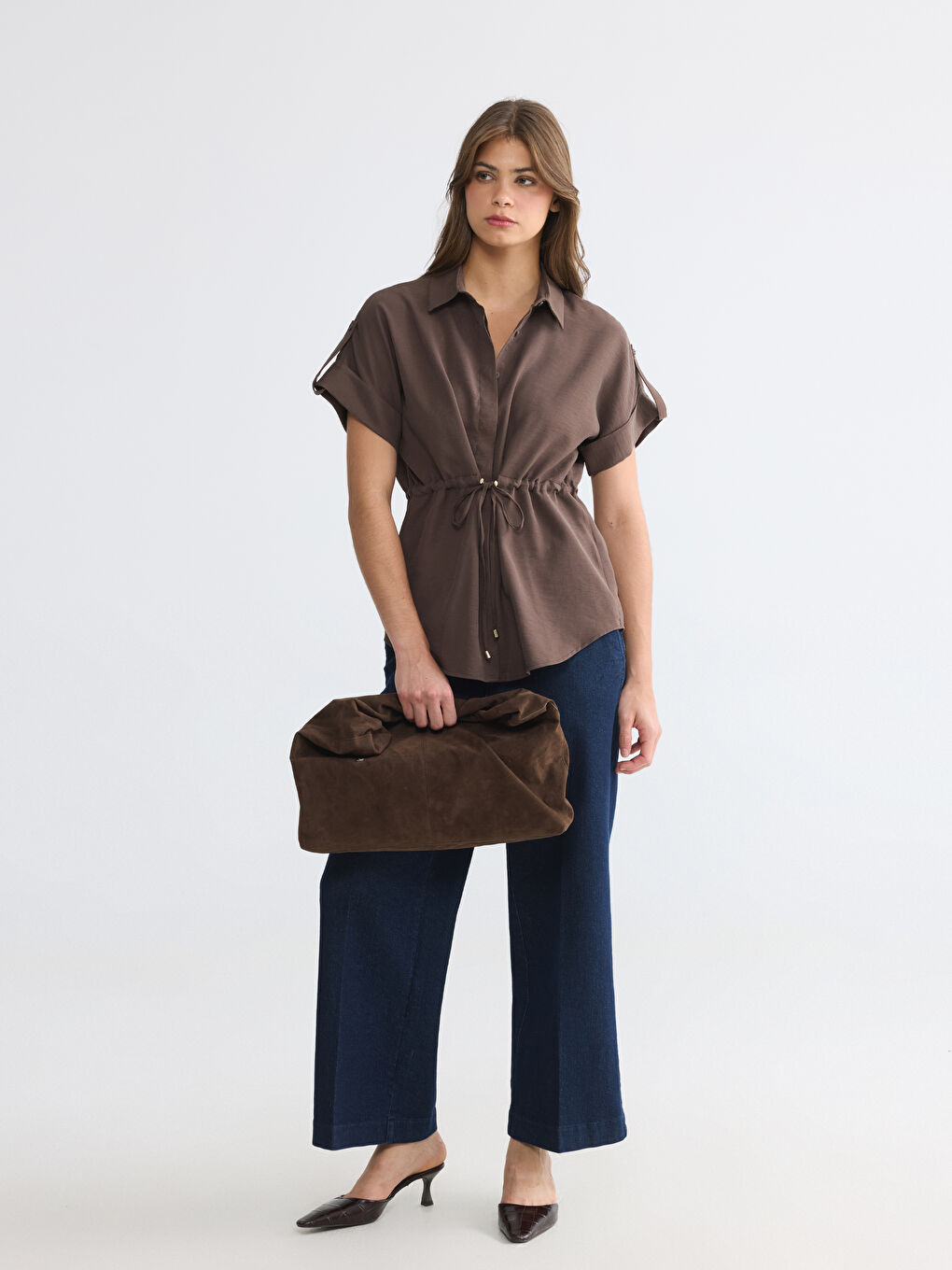 Woman BROWN Blouse-1