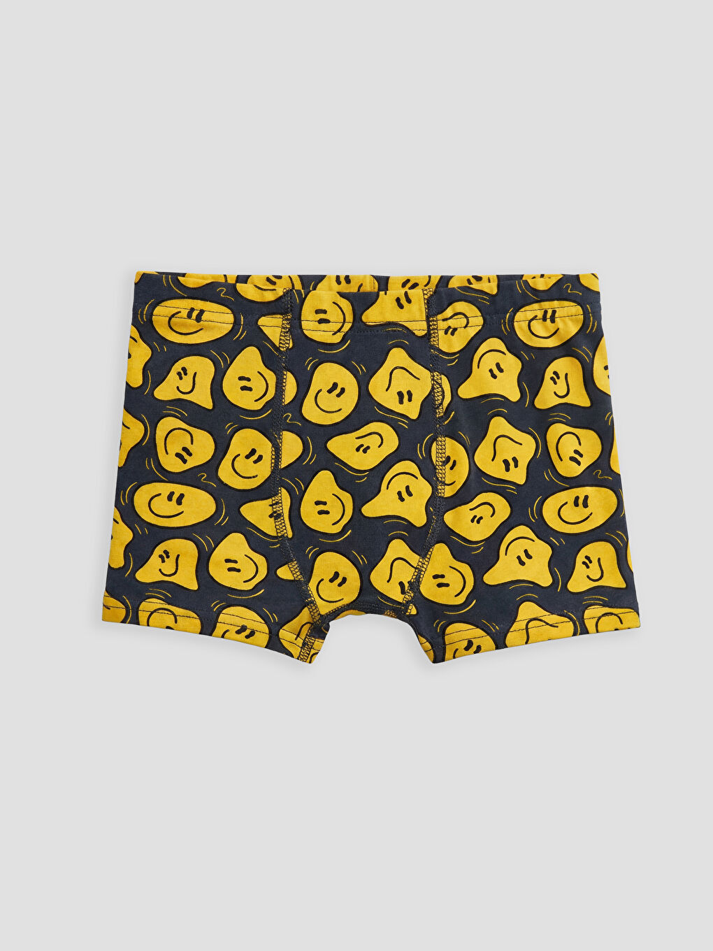 Gri Smiley Desenli Erkek Çocuk Boxer 3'lü-2