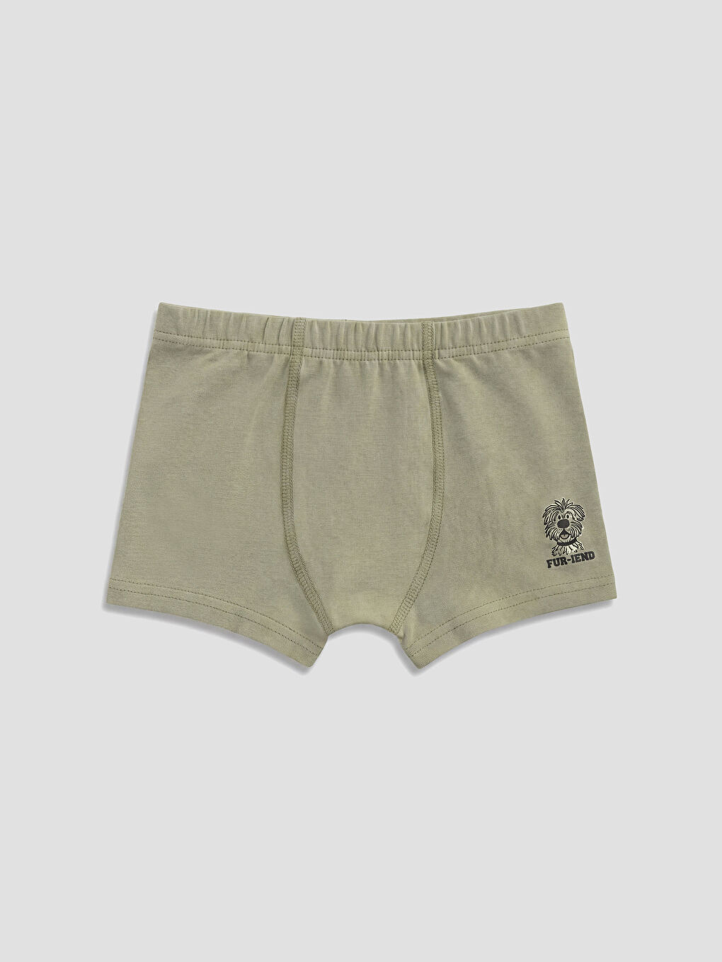 Ekru Baskı Erkek Çocuk Penye Boxer 3'lü-2