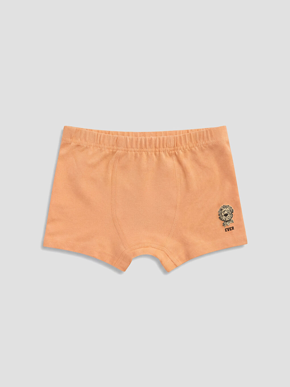 Ekru Baskı Erkek Çocuk Penye Boxer 3'lü-4