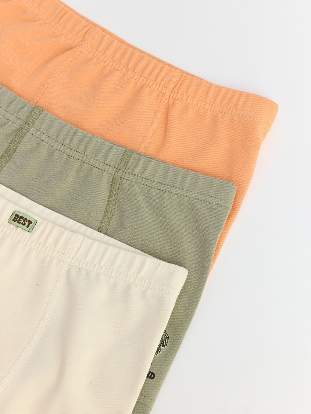 Ekru Baskı Erkek Çocuk Penye Boxer 3'lü-6