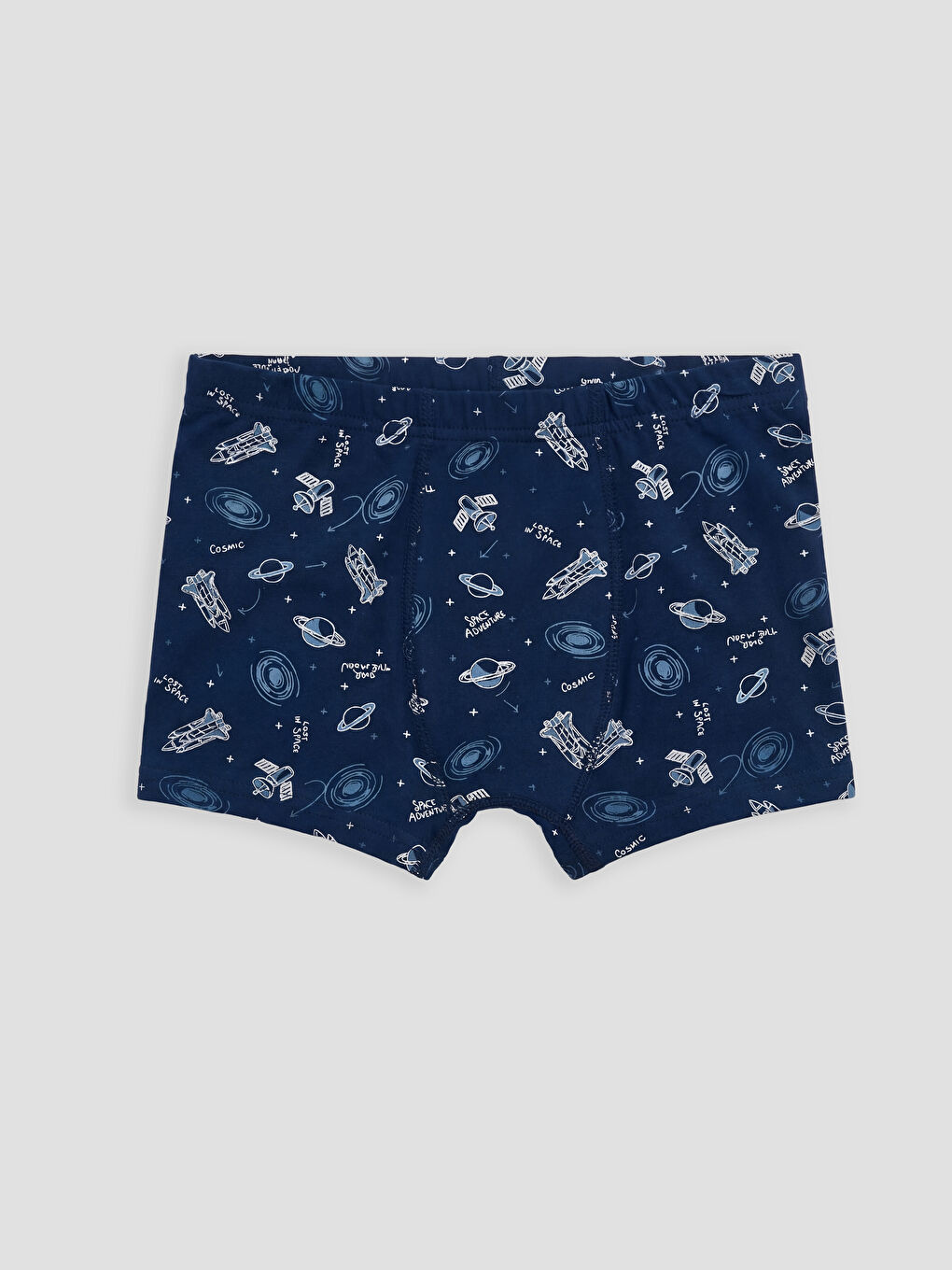 Lacivert Desenli Erkek Çocuk Boxer 3'lü-3