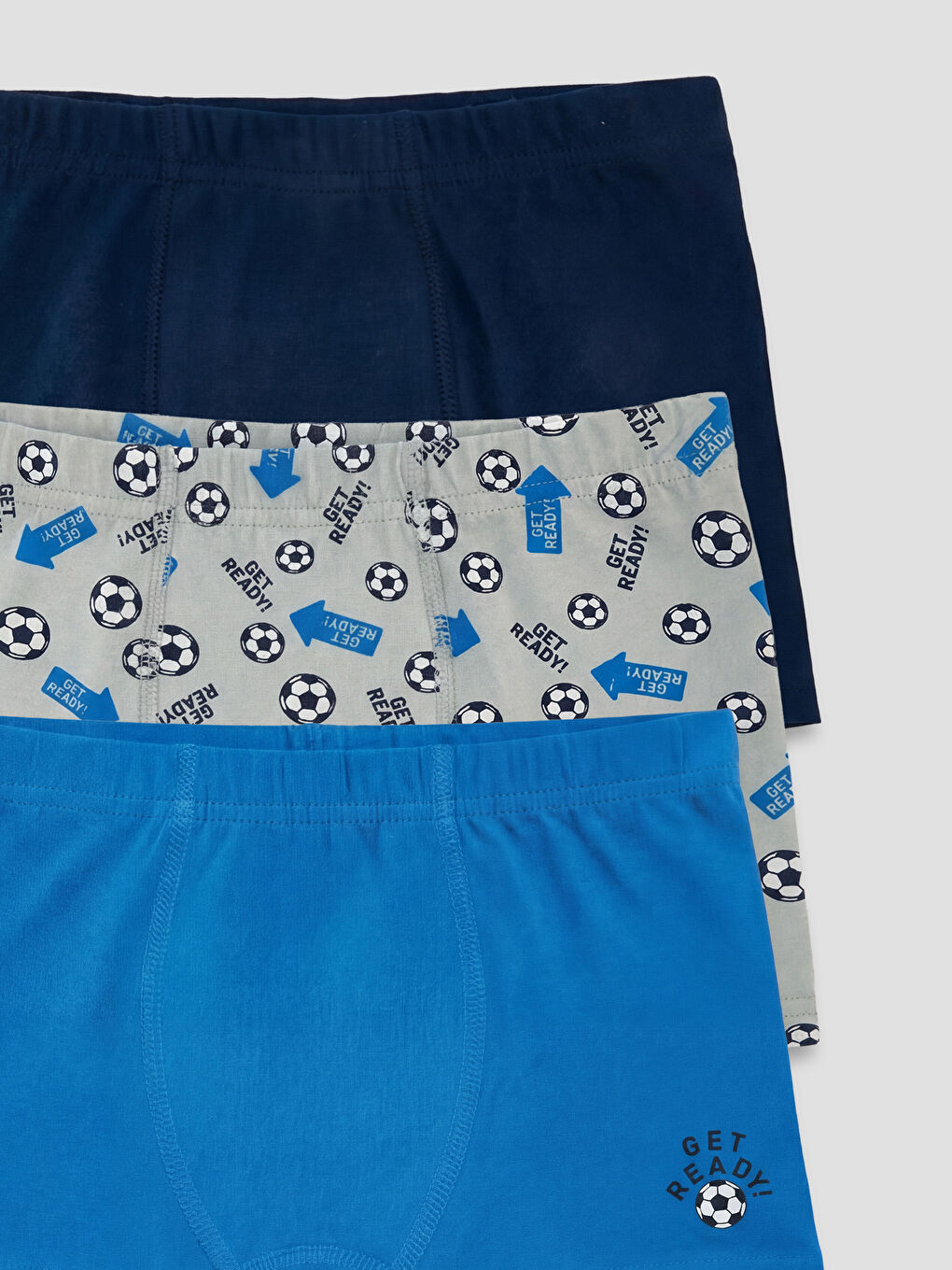 Gri Baskılı Erkek Çocuk 3'lü Boxer-2