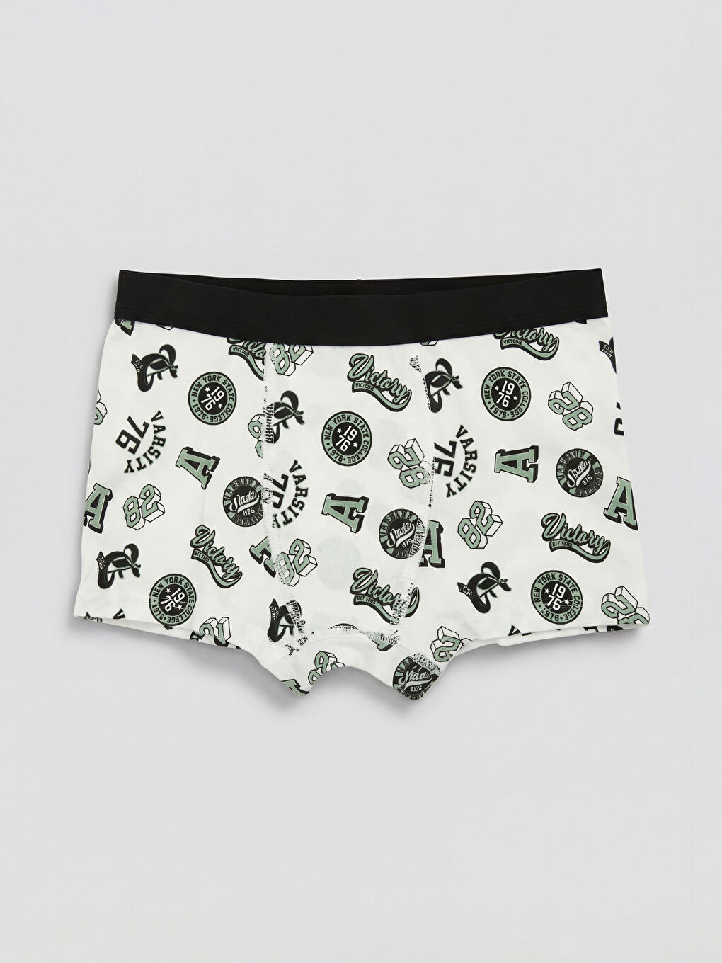 Ekru Baskılı Erkek Çocuk Boxer