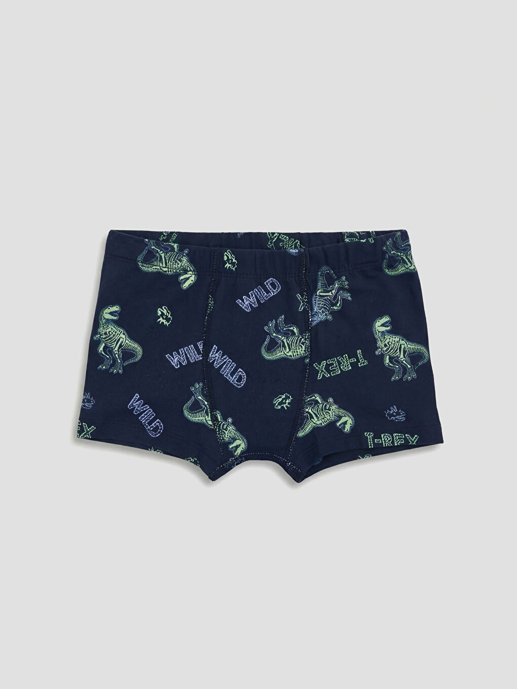 Lacivert Erkek Çocuk Dinozor Baskılı Boxer 3'lü-3