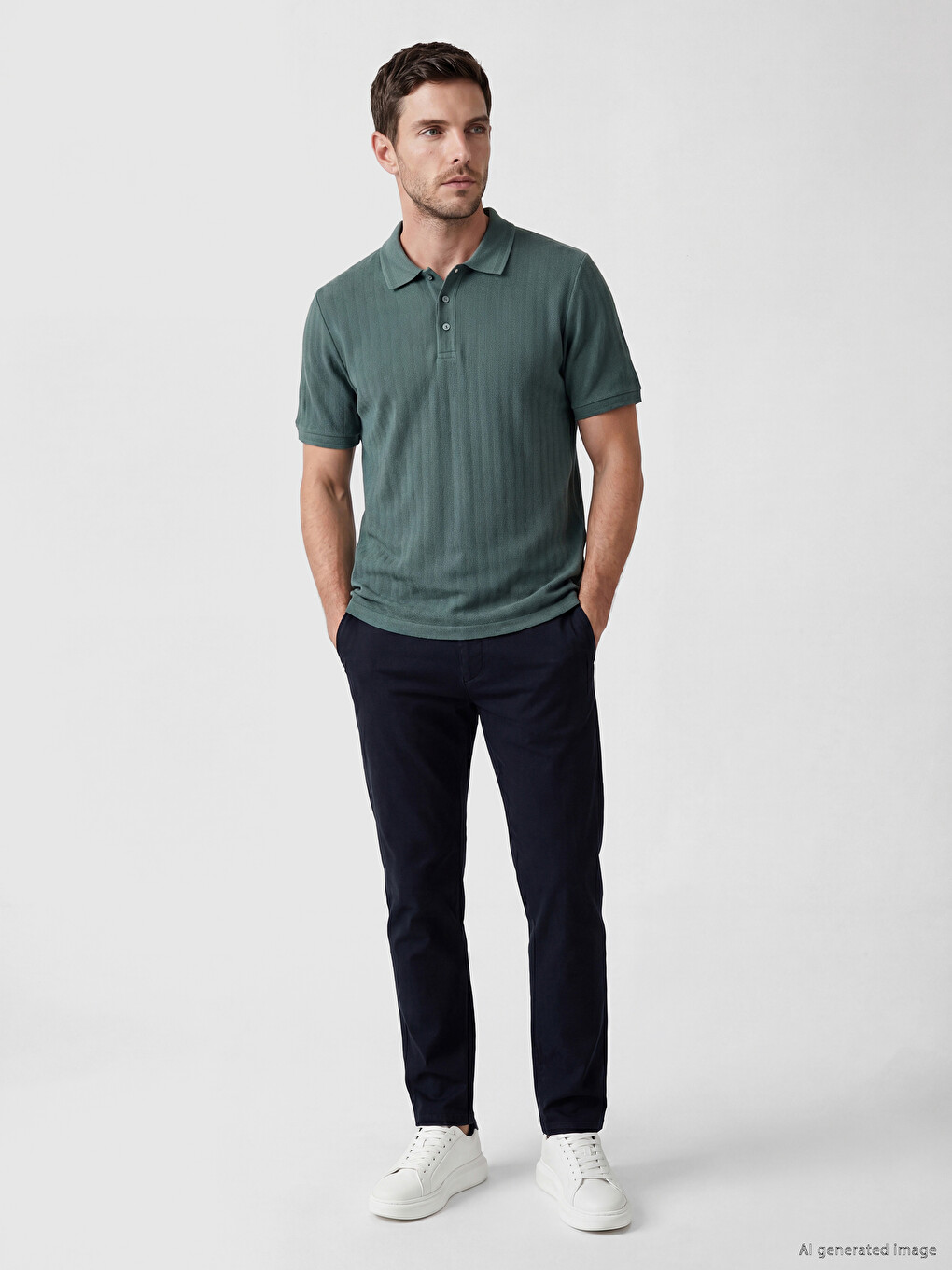 Polo Collar Men's T-shirt-1