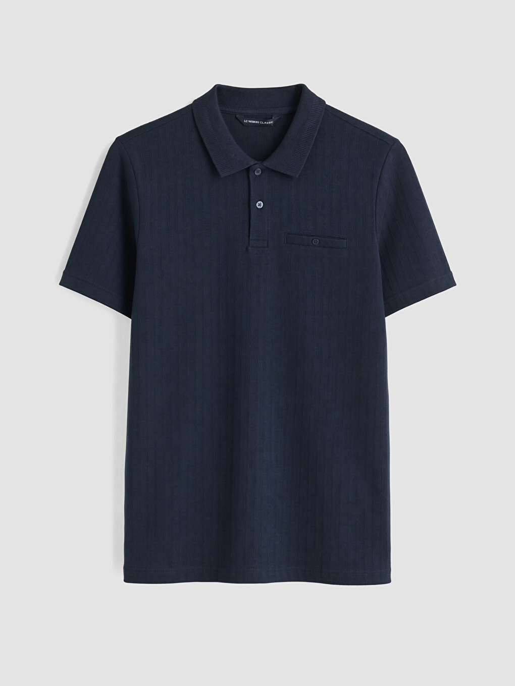 Lacivert Polo Yaka Pike Erkek Tişört