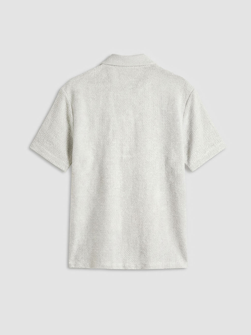 Ekru Regular Fit Erkek Dokulu Gömlek-1