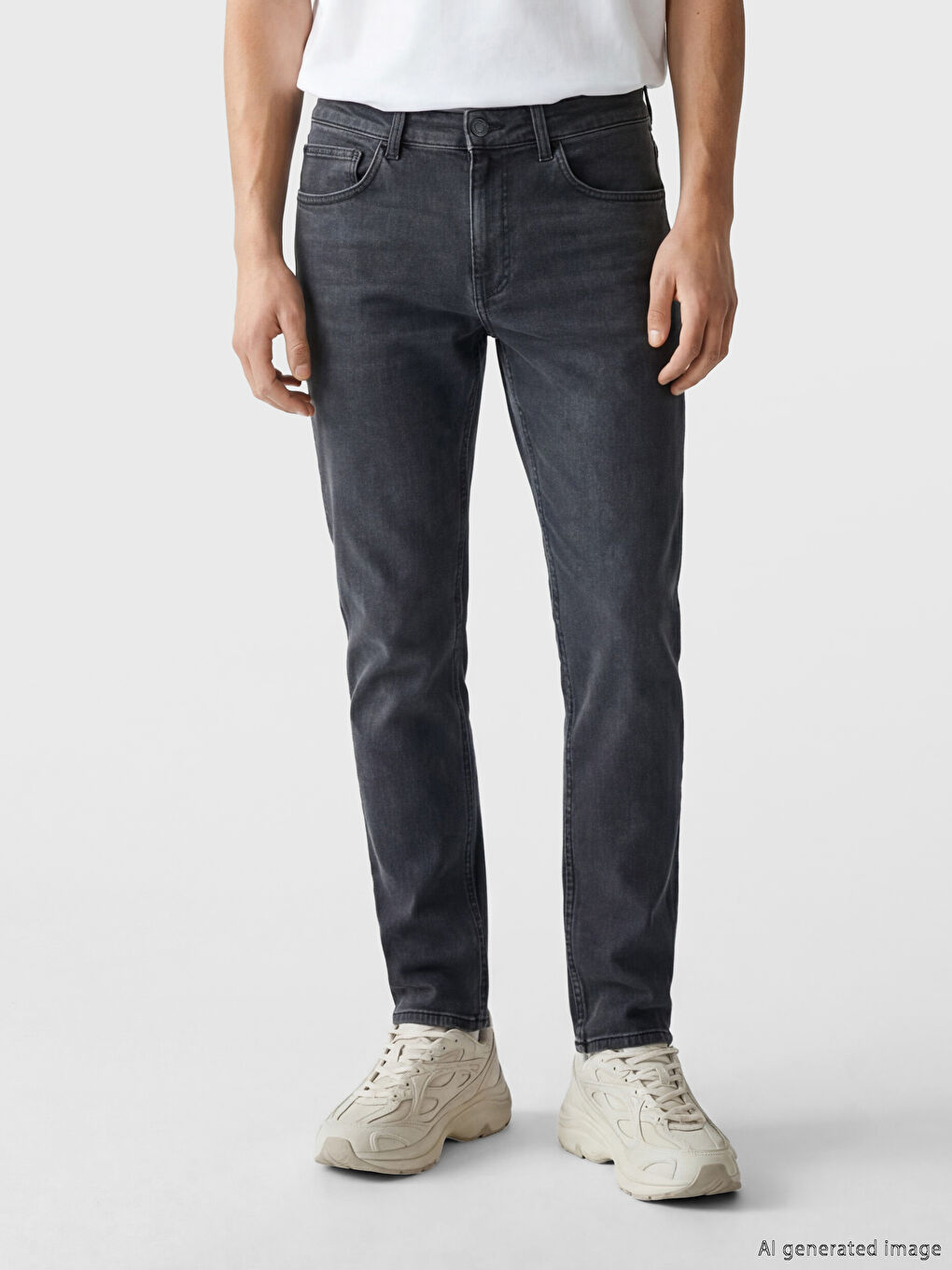 Gri 750 Slim Fit Erkek Jean Pantolon-1