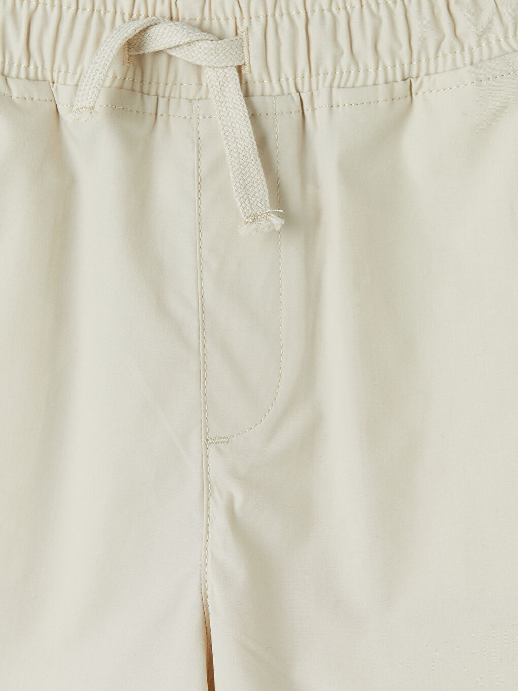 Bej Beli Lastikli Erkek Çocuk Kargo Şort-2