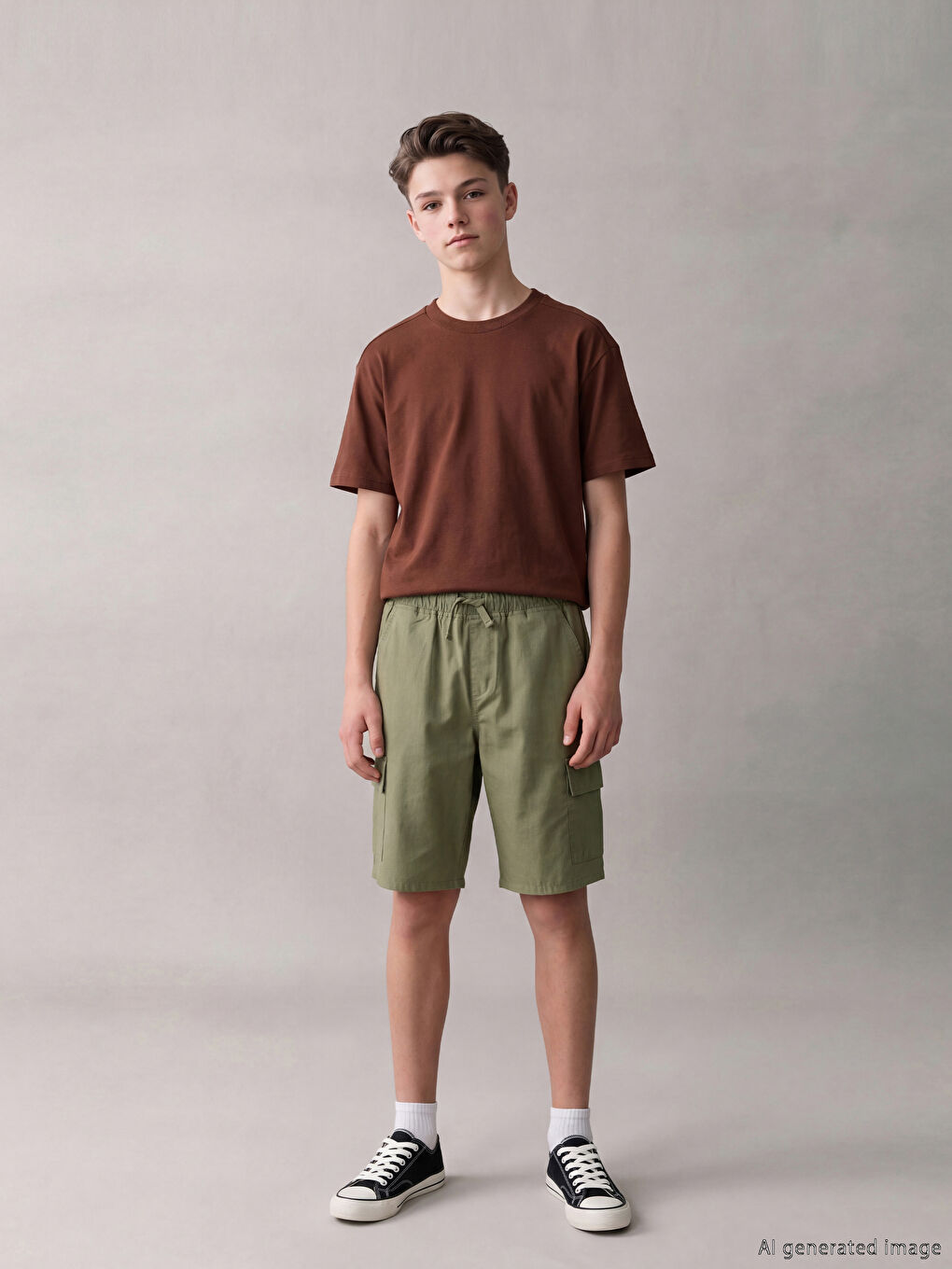 Elastic Waist Boys' Cargo Shorts-1
