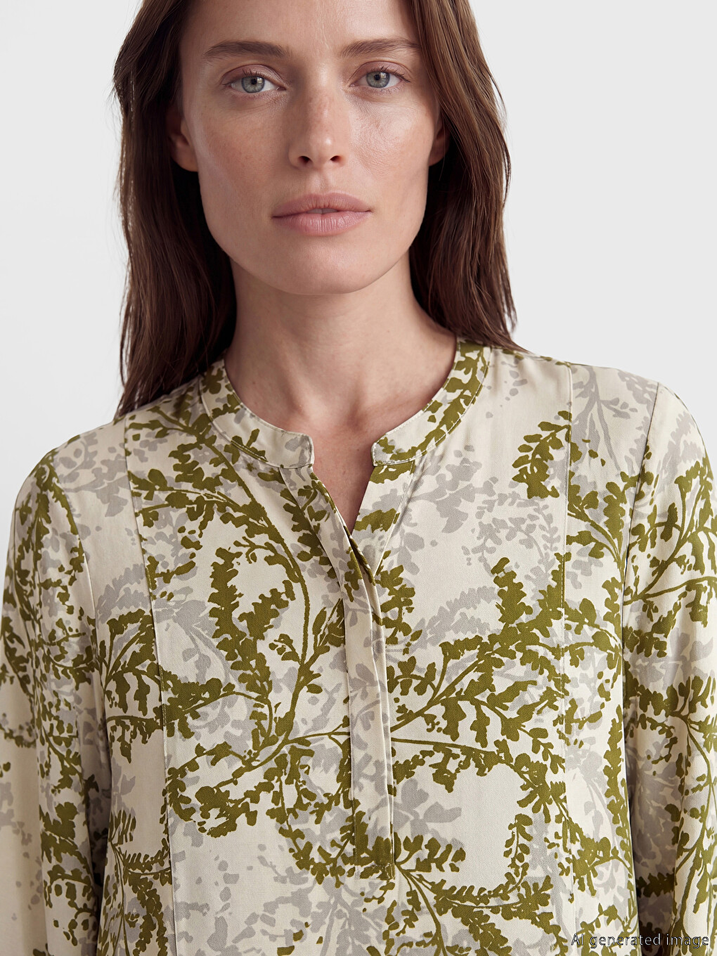 Notch Neck Patterned Dress-2
