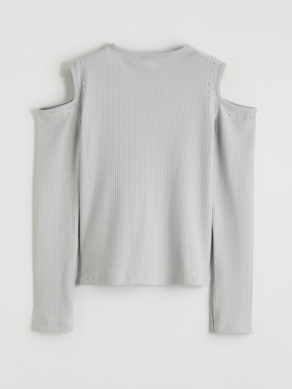 Gri Bisiklet Yaka Hello Kitty Nakışlı Kız Çocuk Sweatshirt-2