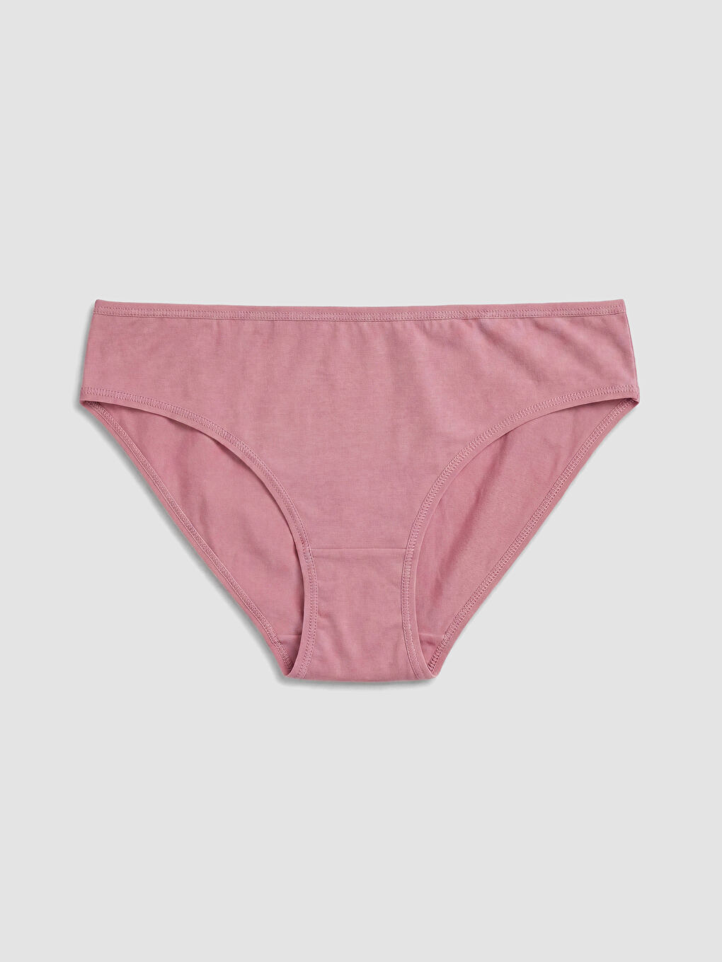 Pembe Düz Bikini Külot 3'lü-1