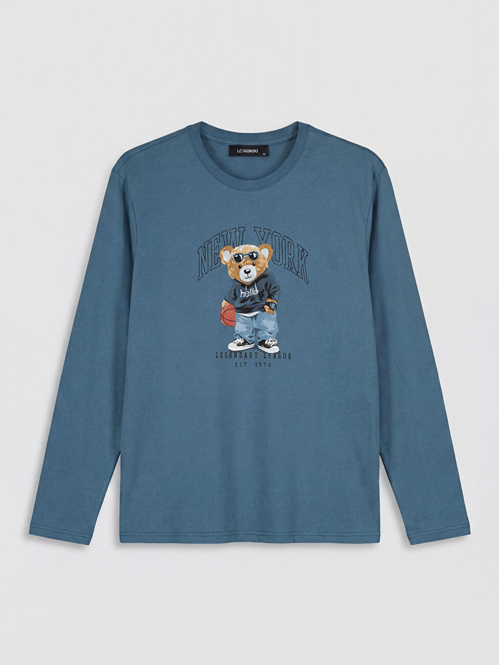 İndigo Regular Fit Teddy Baskılı Erkek Pijama Takımı-5