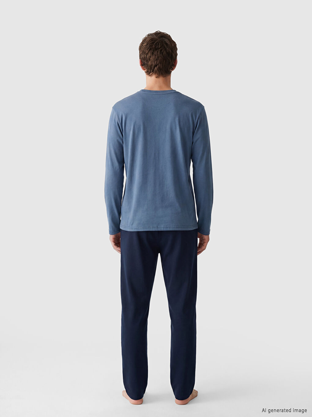 İndigo Regular Fit Teddy Baskılı Erkek Pijama Takımı-3